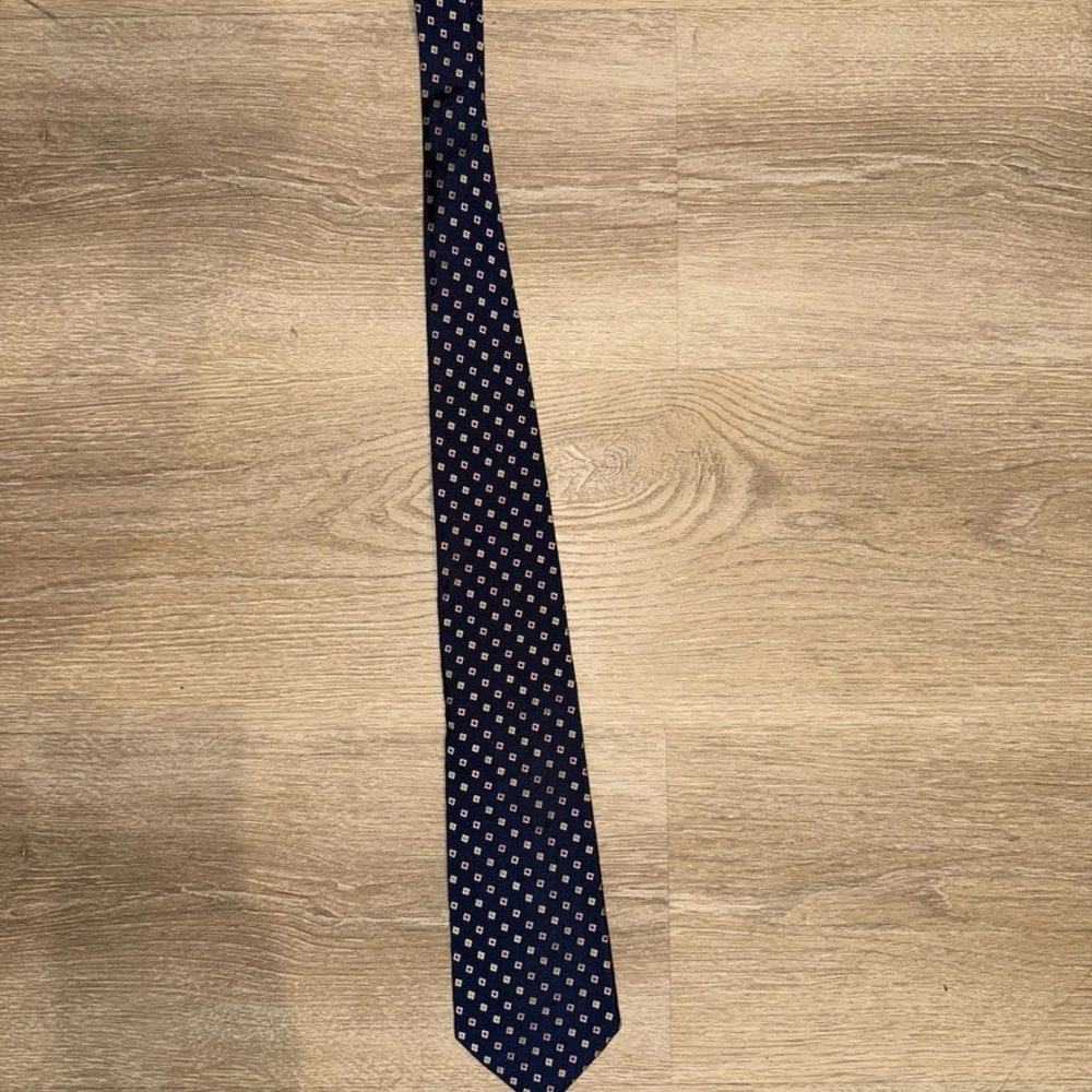 Ralph Lauren Navy Blue Polka Dot Tie